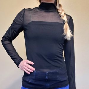 Wild Fable (Urban Outfitters)  Black Mesh Top, size XS